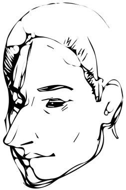 Yetişkin bir kadın portresi için kroki