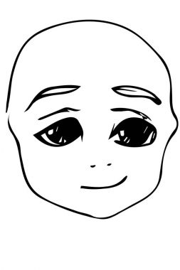 iri gözlü bebek portresi için kroki 