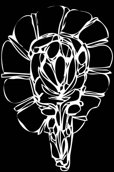 Croquis vectoriel fleur abstraite — Image vectorielle