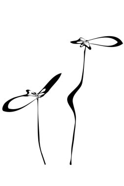 vektör çizimi soyut çiçek