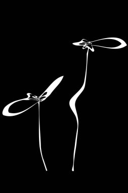 vektör çizimi soyut çiçek