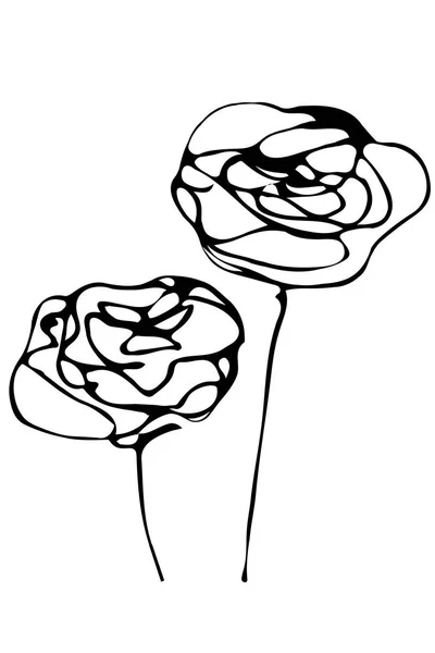 Vektor skiss abstrakt blomma — Stock vektor