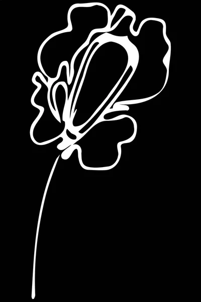 Croquis vectoriel fleur abstraite — Image vectorielle