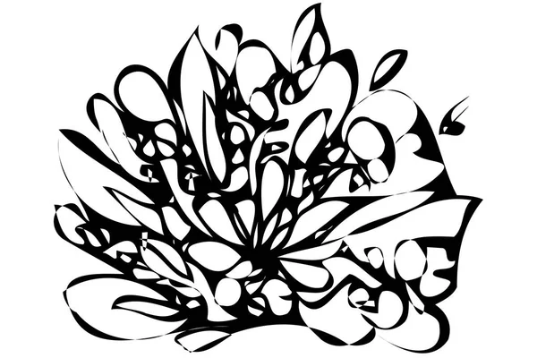 Vector bosquejo flor abstracta — Vector de stock