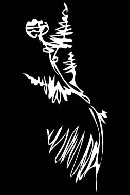  vektör çizimi soyut çiçek