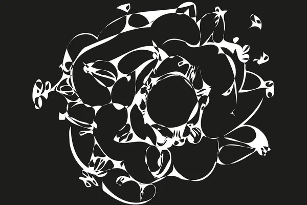 Векторний ескіз абстрактна квітка — стоковий вектор