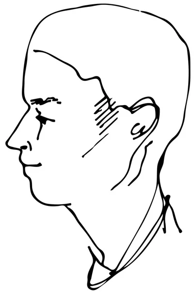 Векторний ескіз красивого профілю людини — стоковий вектор