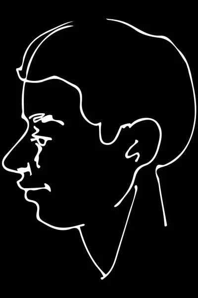 Векторний ескіз красивого профілю людини — стоковий вектор