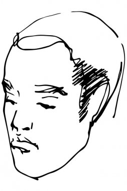 bir güzel adam profili vektör çizimi