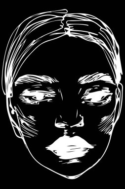 vektör çizim güzel kız