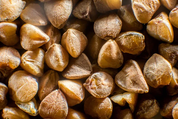 Background of grains of buckwheat groats — Stock Photo, Image