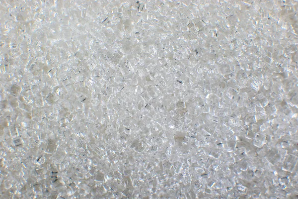 Background close-up of white sugar crystals — Stock Photo, Image