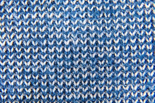 Background of fabric blue and white close-up weaving — Stock Photo, Image