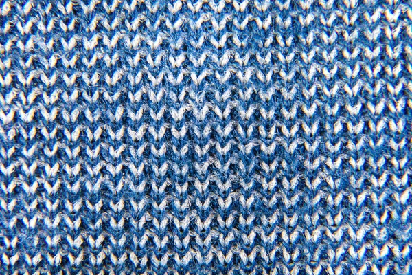Achtergrond van stof blauw en wit close-up weven — Stockfoto