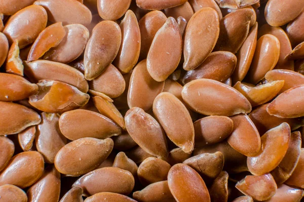 Background of small flax seeds close-up — Stock Photo, Image