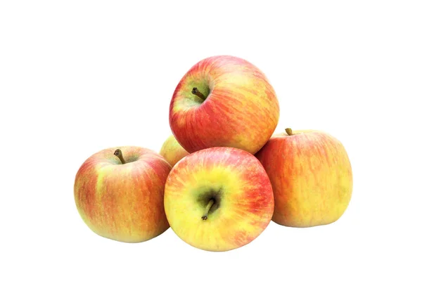 Image Fruit Red Yellow Apples White Background — Stock Photo, Image