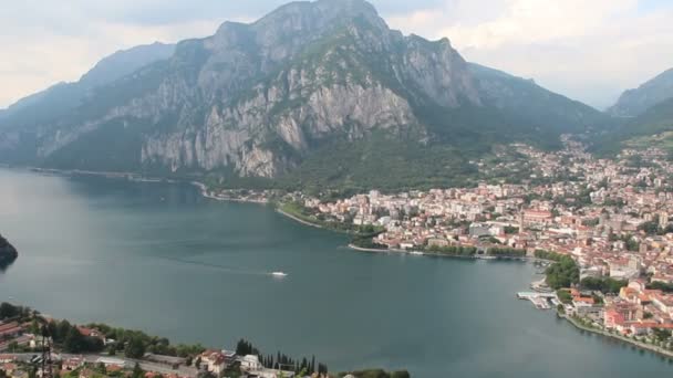 Lecco, Comosjön, Italien — Stockvideo