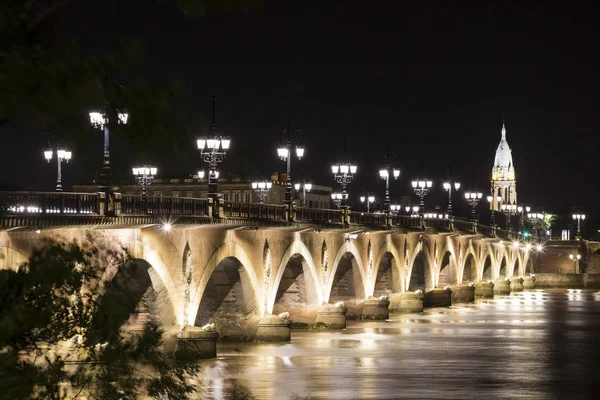 Pont de pierre, bordeaux, Francie — Stock fotografie
