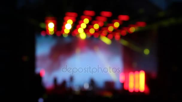 Blurred concert stage — Stock Video