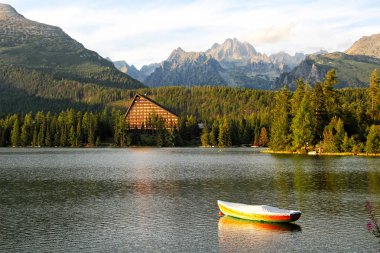 Strbske pleso, yüksek Tatras dağlar, Slovakya