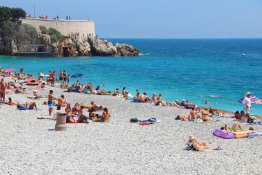 Castle beach, Nice, Fransa
