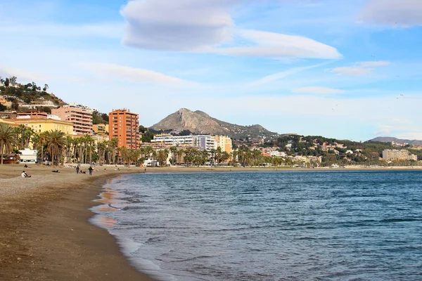 Malagueta Plajı, Malaga, İspanya — Stok fotoğraf