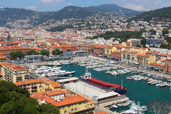 Haven van nice, cote d'azur, Frankrijk — Stockfoto