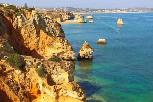 Costa del mar en Lagos, Algarve, Portugal —  Fotos de Stock