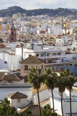 Malaga, İspanya havadan görünümü