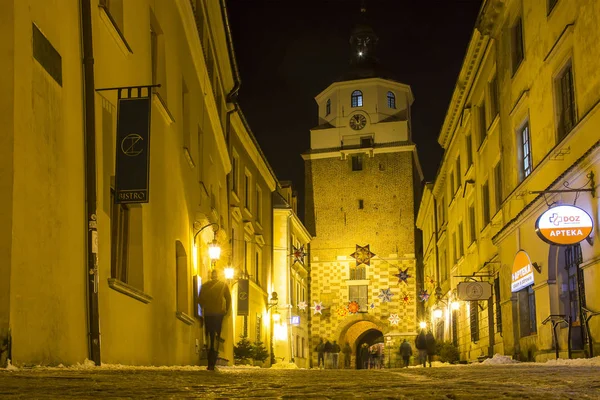 Porte de Cracovie dans la vieille ville de Lublin, Pologne — Photo