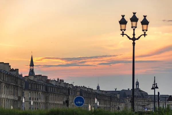 Západ slunce v Bordeaux, Francie — Stock fotografie