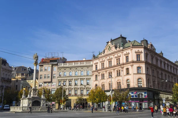 Praça da liberdade, Brno cidade velha, República Checa — Fotografia de Stock