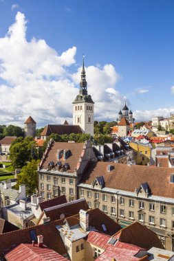 Tallinn eski şehir, Estonya havadan görünümü
