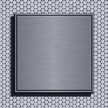 fırçalanmış metal plaka