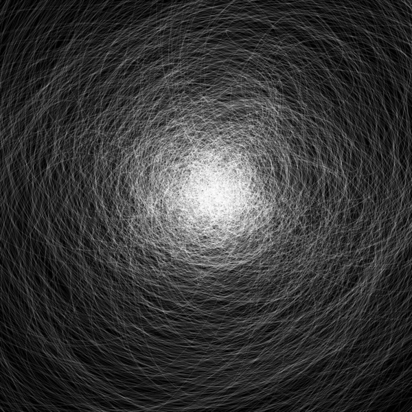 Abstraktní Generovaný Grafický Černý Spirálový Vzor Zdobený Přes Bílou — Stock fotografie