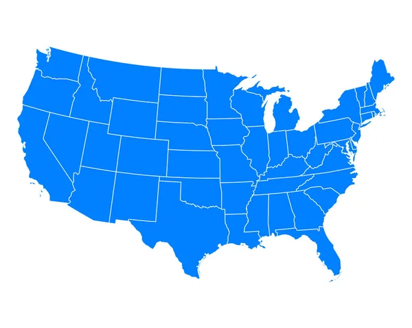 Mapa online de Estados Unidos — Vector de stock