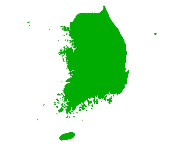 Karte von Südkorea — Stockvektor