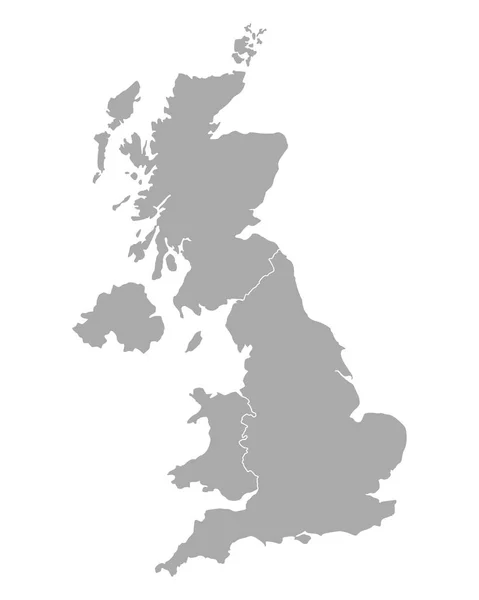 Kaart van Verenigd Koninkrijk — Stockvector