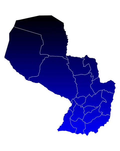 Genaue Karte von Paraguay — Stockvektor