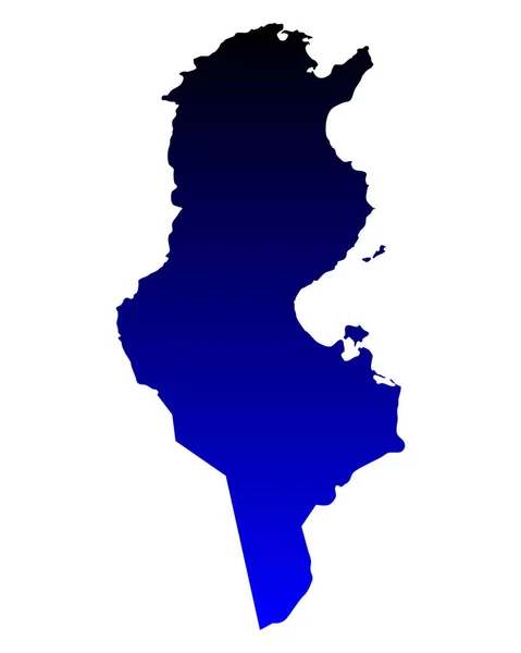 Carte précise de Tunisie — Image vectorielle