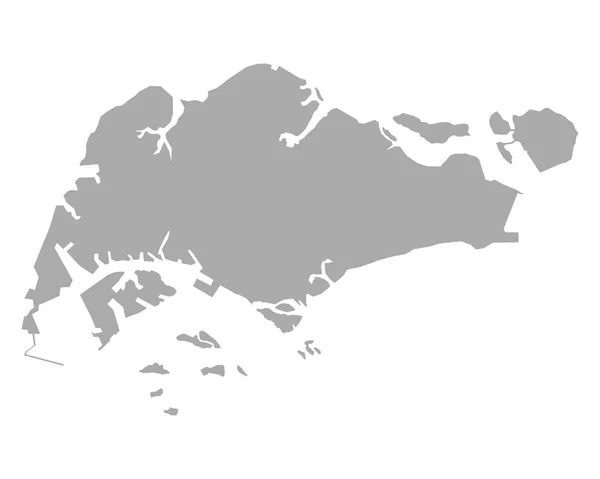 Mapa exacto de Singapur — Archivo Imágenes Vectoriales