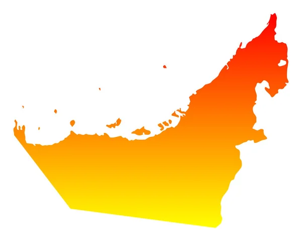 Karta över Förenade Arabemiraten — Stock vektor