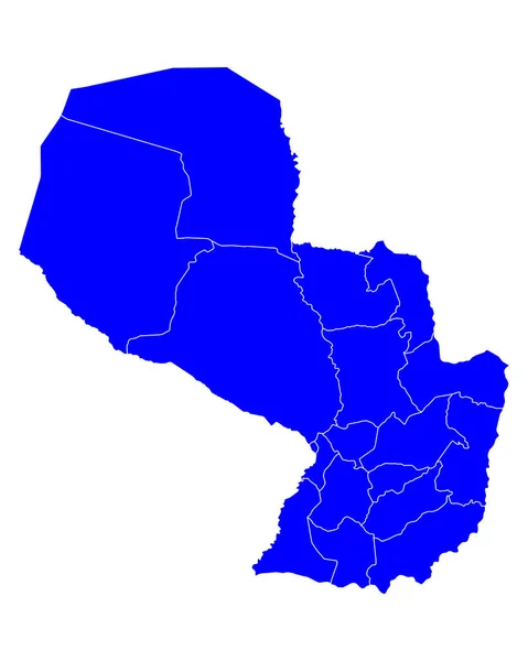 Genaue Karte von Paraguay — Stockvektor
