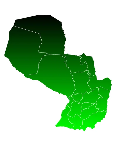 Dokładna mapa Paragwaju — Wektor stockowy