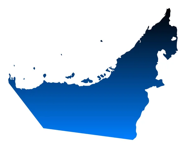 アラブ首長国連邦の地図 — ストックベクタ