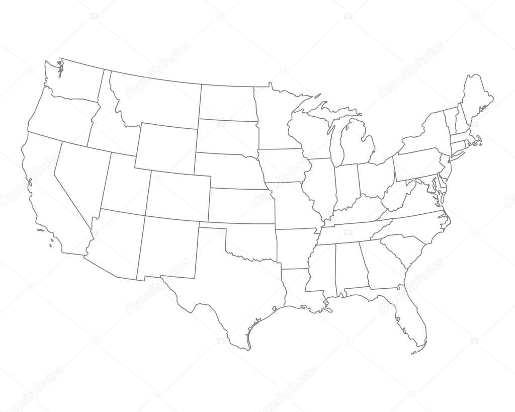 Accurate map of USA