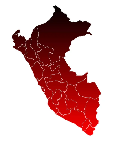 Mapa preciso de Perú — Vector de stock