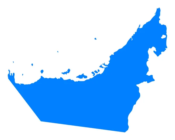 Arabiemiirikuntien kartta — vektorikuva
