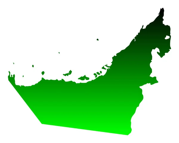 Peta Uni Emirat Arab - Stok Vektor