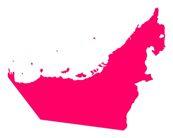 Mapa da Emirados Árabes Unidos —  Vetores de Stock